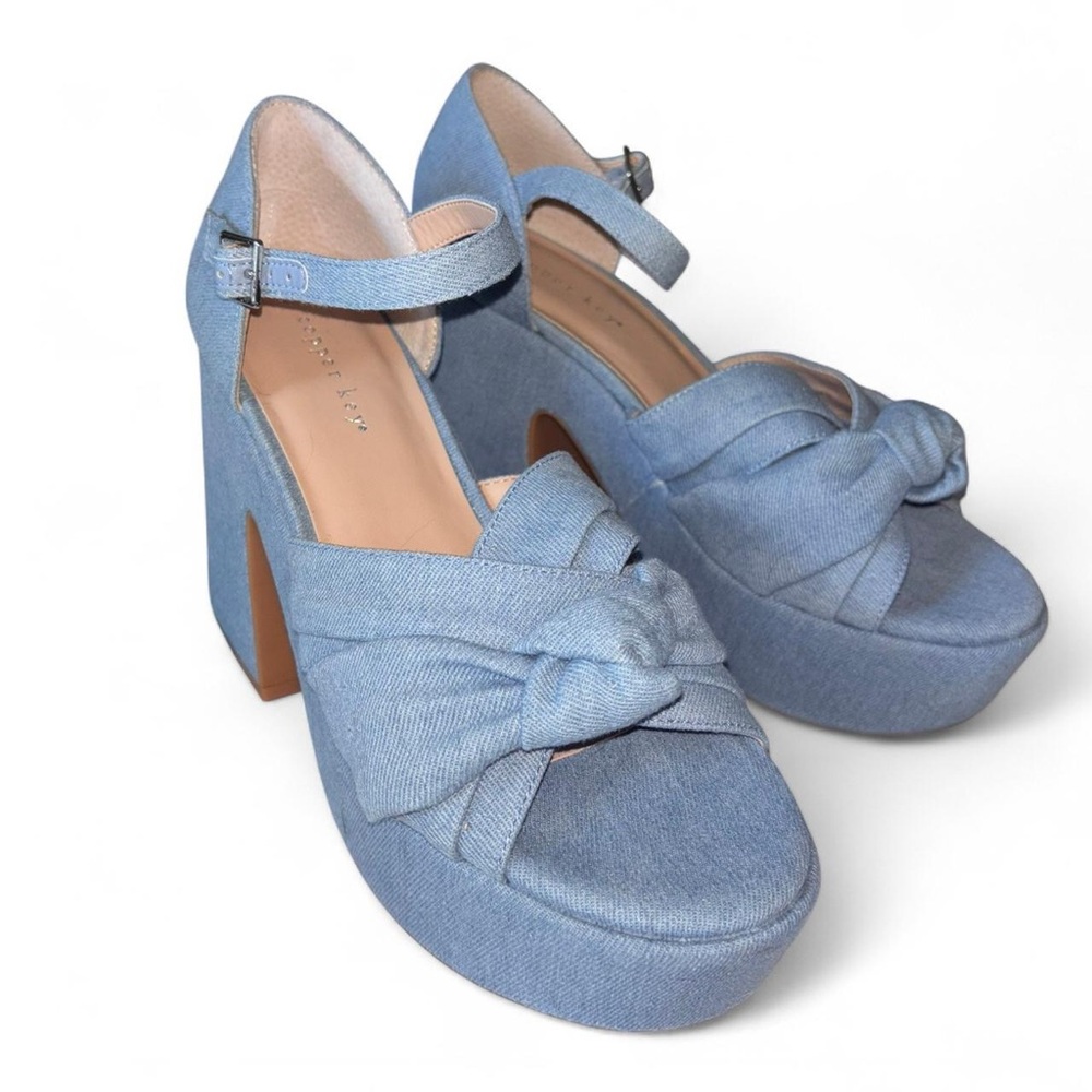 Copper Key Light Blue Platform heels